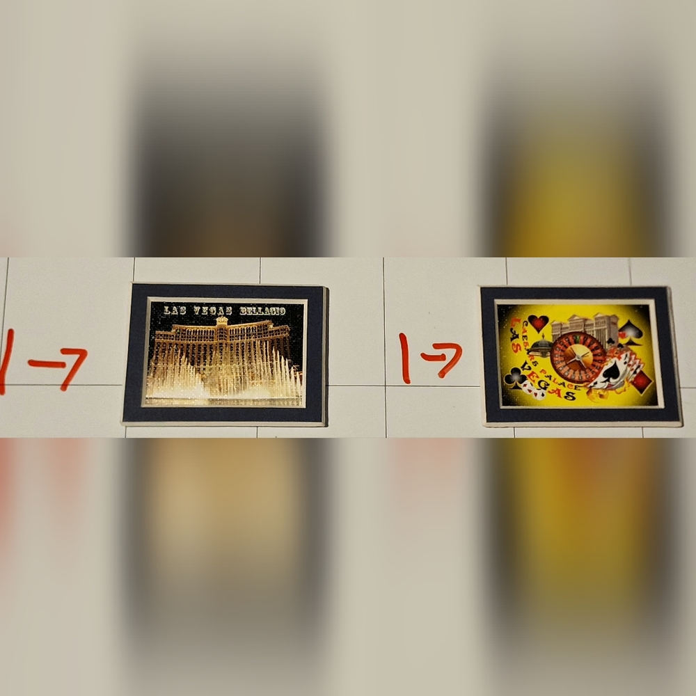 Hand Painted Las Vegas Portrait magnets